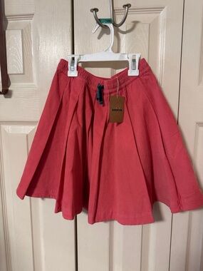NWT Mini Boden Coral Pink Circle Skirt with Elastic Waist size 9-10